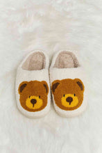 Load image into Gallery viewer, Melody Teddy Bear Print Plush Slide Slippers
