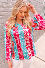 Load image into Gallery viewer, Mixed Print Patchwork Blouse
