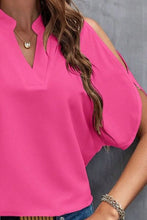 Load image into Gallery viewer, Notched Cold Shoulder Blouse
