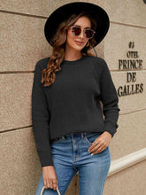 Load image into Gallery viewer, Round Neck Raglan Sleeve Sweater
