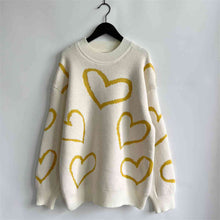 Load image into Gallery viewer, Heart Pattern Long Sleeve Sweater
