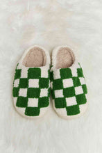 Load image into Gallery viewer, Melody Checkered Print Plush Slide Slippers
