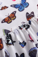 Load image into Gallery viewer, Girls Butterfly Pattern Dress and Pants Set
