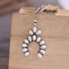 Load image into Gallery viewer, Artificial White Turquoise Alloy Geometric Necklace
