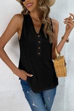 Load image into Gallery viewer, Buttoned V-Neck Tank

