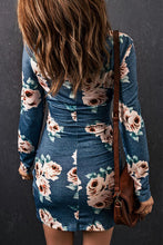 Load image into Gallery viewer, Twisted Cutout Printed Long Sleeve Dress
