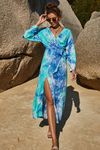 Load image into Gallery viewer, Tie Dye Wrap Maxi Dress
