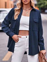 Load image into Gallery viewer, Pocketed Button Up Dropped Shoulder Shacket
