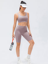 Load image into Gallery viewer, Scoop Neck Padded Sports Bra
