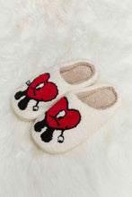 Load image into Gallery viewer, Melody Love Heart Print Plush Slippers
