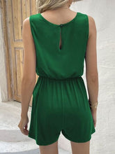 Load image into Gallery viewer, Pocketed Round Neck Sleeveless Romper
