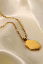 Load image into Gallery viewer, 18K Gold Plated Snake Geometric Pendant Necklace
