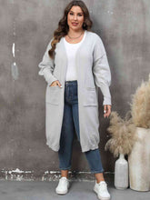 Load image into Gallery viewer, Plus Size Long Sleeve Pocketed Cardigan
