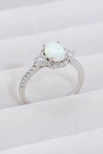 Load image into Gallery viewer, 925 Sterling Silver Platinum-Plated Opal Ring
