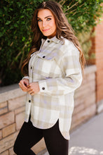 Load image into Gallery viewer, Plaid Dropped Shoulder Pocket Shacket
