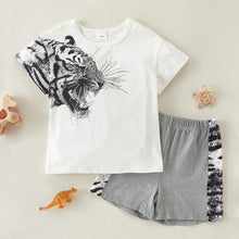 Load image into Gallery viewer, Tiger Graphic Tee and Shorts Set
