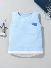 Load image into Gallery viewer, Kids Round Neck Tank and Striped Shorts Set
