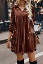 Load image into Gallery viewer, Johnny Collar Pocketed Mini Dress
