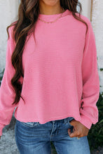 Load image into Gallery viewer, Striped Round Neck Long Sleeve Blouse
