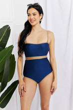 Load image into Gallery viewer, Marina West Swim Wave Break Contrast Trim One-Piece
