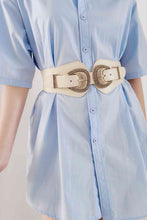 Load image into Gallery viewer, Shell Double Buckle Elastic Wide Belt
