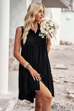 Load image into Gallery viewer, Button Down Collared Sleeveless Dress
