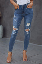 Load image into Gallery viewer, Vintage Skinny Ripped Jeans
