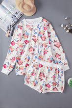 Load image into Gallery viewer, Floral Long Sleeve Top and Shorts Set
