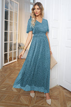 Load image into Gallery viewer, V-Neck High Slit Glitter Maxi Dress
