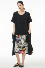 Load image into Gallery viewer, Printed Contrast Ruffled Tiered T-Shirt Dress
