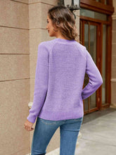 Load image into Gallery viewer, Round Neck Raglan Sleeve Sweater
