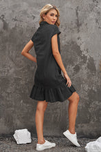 Load image into Gallery viewer, Button Front Ruffle Hem Dress

