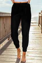 Load image into Gallery viewer, Elastic Waist Cropped Jogger Pants with Pockets
