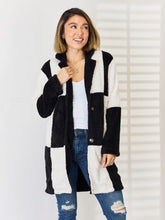 Load image into Gallery viewer, Color Block Button Up Long Sleeve Coat
