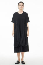 Load image into Gallery viewer, Strap Detail T-Shirt Dress with Pockets
