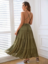 Load image into Gallery viewer, Cutout Halter Neck Backless Pleated Dress
