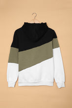 Load image into Gallery viewer, Full Size Range Color Block Cowl Neck Hoodie
