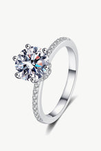 Load image into Gallery viewer, 925 Sterling Silver 2 Carat Moissanite Ring
