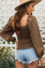 Load image into Gallery viewer, Floral Smocked Balloon Sleeve Top
