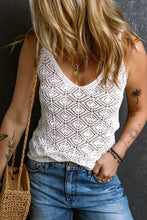 Load image into Gallery viewer, Openwork V-Neck Wide Strap Tank
