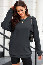 Load image into Gallery viewer, Round Neck Dropped Shoulder Sweatshirt
