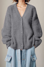 Load image into Gallery viewer, Button Up Dropped Shoulder Cardigan
