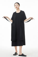 Load image into Gallery viewer, Strap Detail T-Shirt Dress with Pockets
