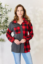 Load image into Gallery viewer, Heimish Full Size Plaid Button Down Shacket
