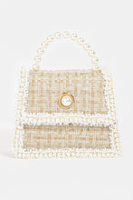 Load image into Gallery viewer, Fame Pearly Trim Woven Handbag
