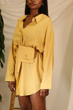 Load image into Gallery viewer, LINEN SHIRTS DRESS WITH BELT POCKET
